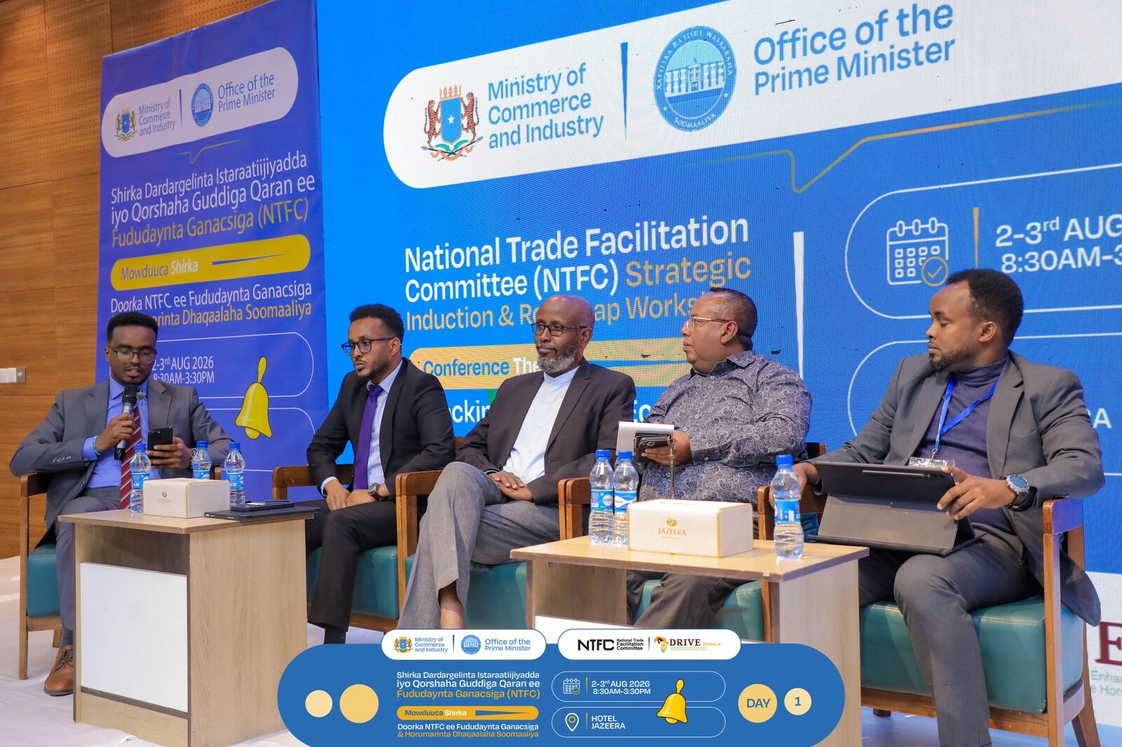 Panelists discussing trade procedures at the National Trade Facilitation Committee workshop